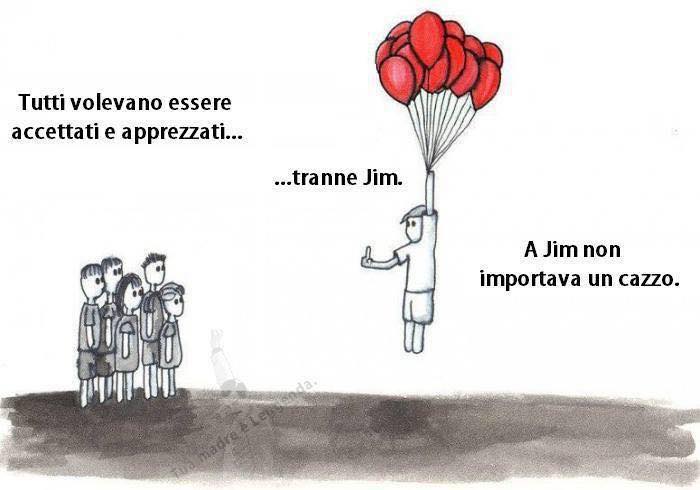 un disegno di un bambino attaccato a dei palloncini ed alcune scritte