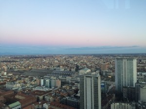 panorama milanese dalla torre del palazzo della Regione