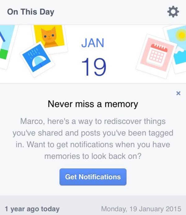 le memorie di facebook