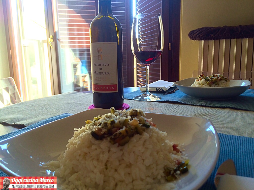 Riso zucchine e guanciale