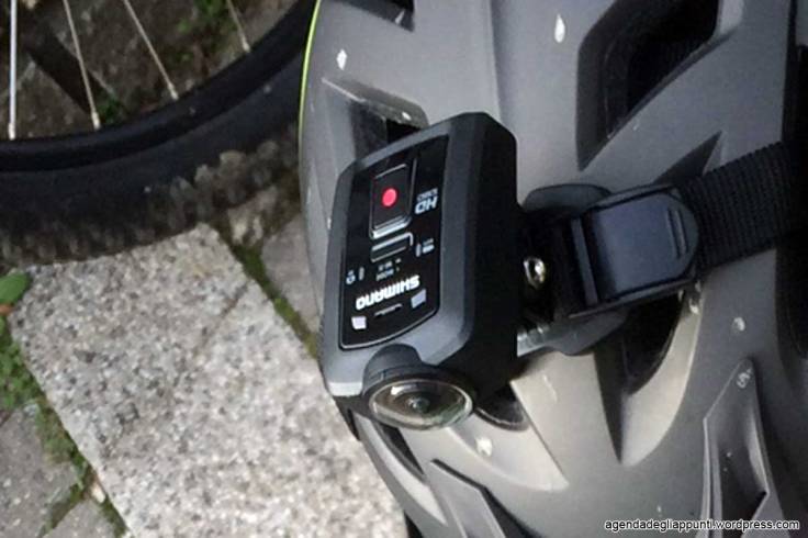 shimano action cam sul casco