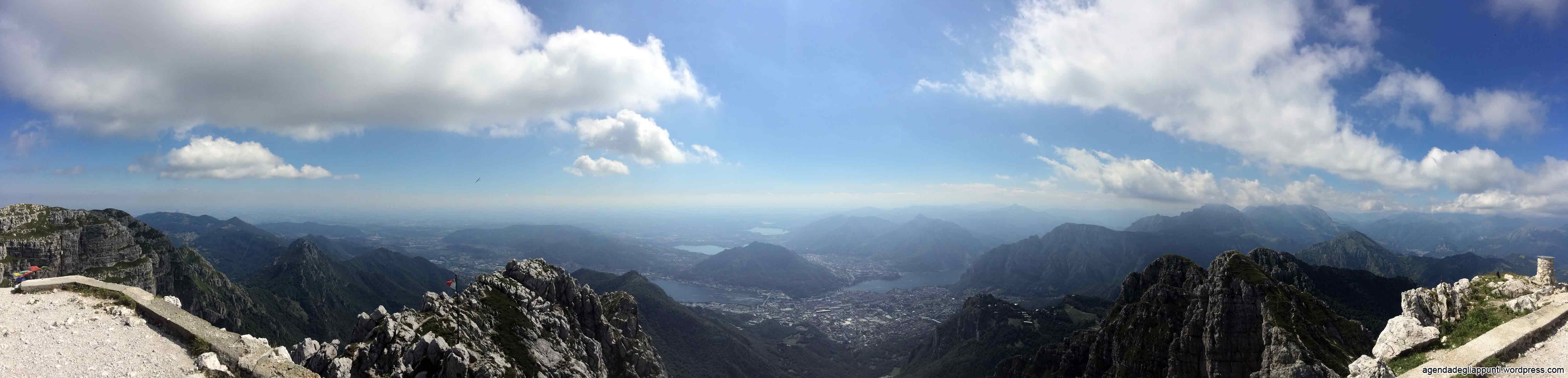 pano trekking anello del resegone punta cermenati vetta lago di lecco pianura padana
