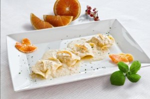 ravioli all'arancia primi piatti cucina creativa menù terrazza manzotti chef mauro civiero