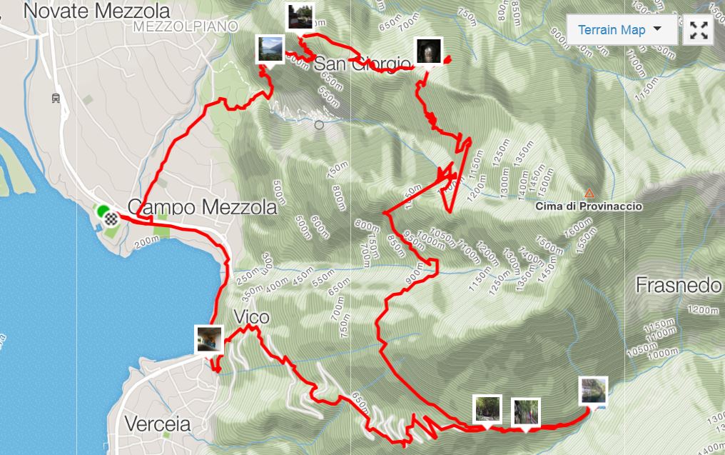 traccia anello del tracciolino percorso trekking mountain bike tra novate mezzola verceia la diga della valle dei ratti e della val codera passando da san giorgio