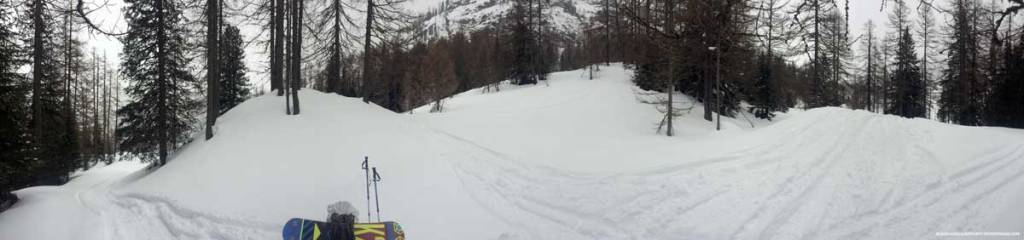 ciaspole snowboard montagna neve fresca freeride val badia corvara colfosco