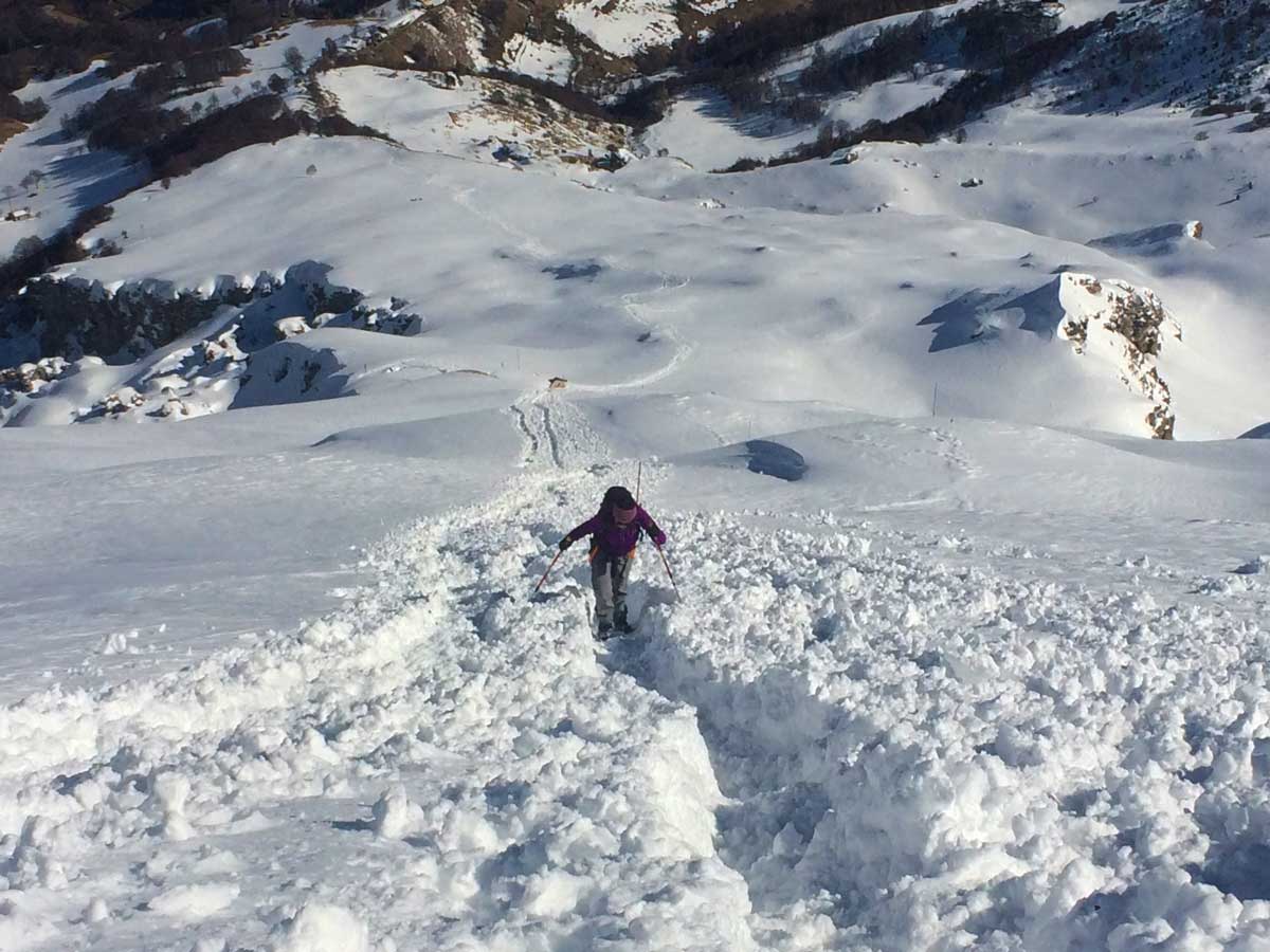 ascesa invernale rifugio brioschi muro del pianto grigna settentrionale