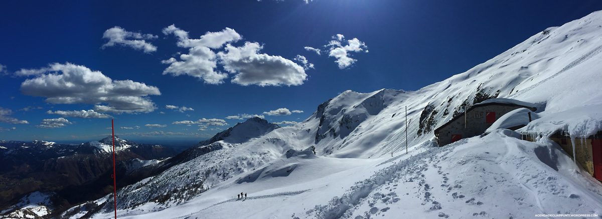 bivacco riva gerani comolli ascesa invernale rifugio brioschi neve