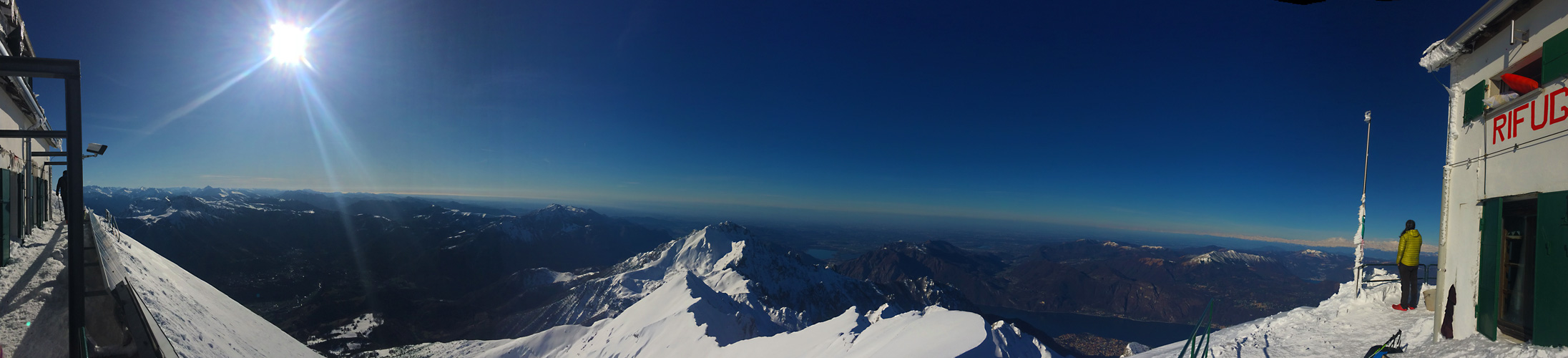 panoramica rifugio brioschi invernale vetta grigna settentrionale