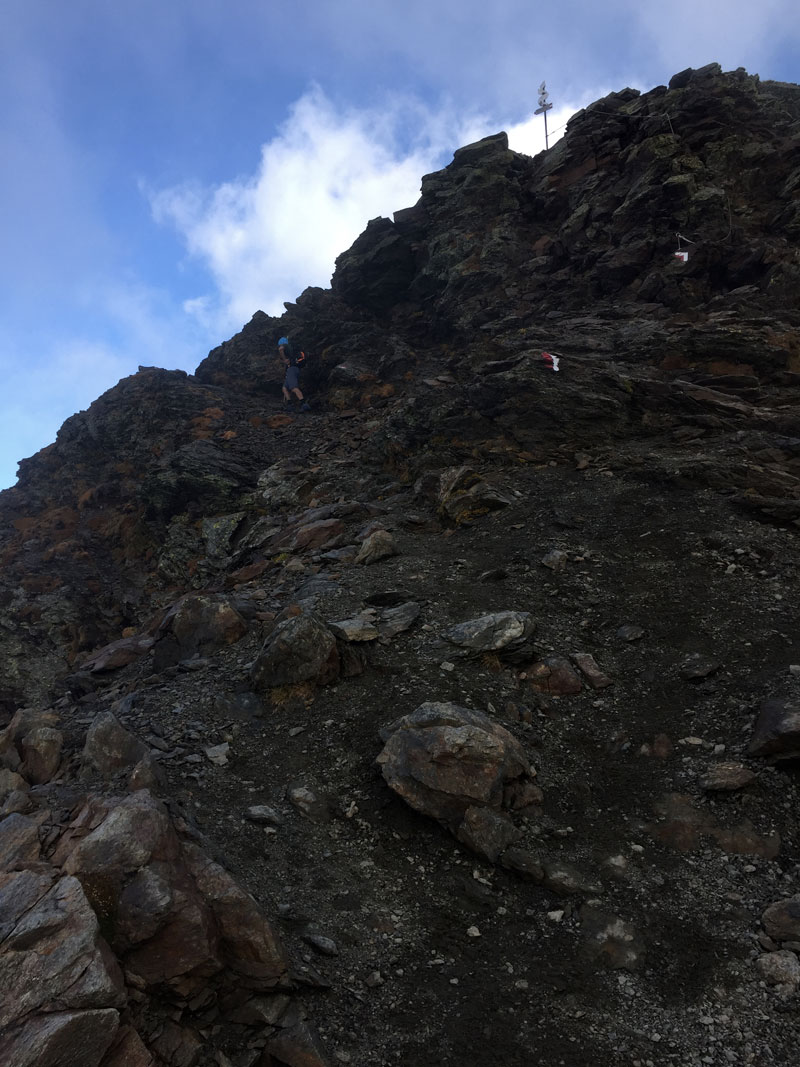 l'antevetta del monte legnone, dove la cresta nord e ovest si congiungono