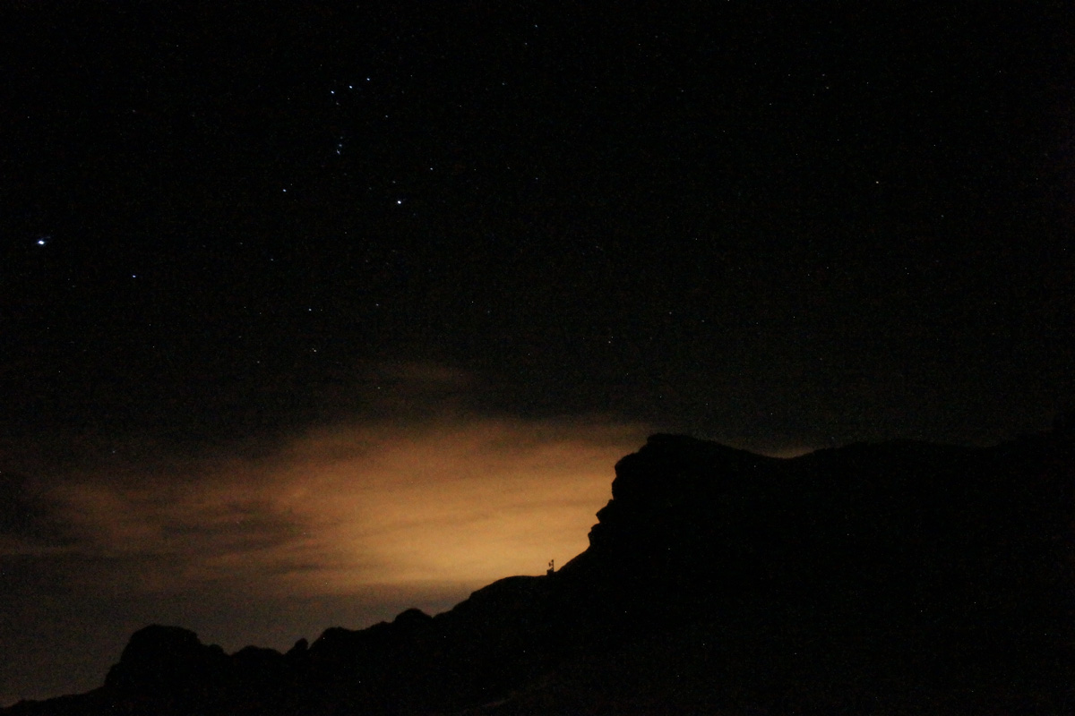 scattare foto alle stelle in montagna