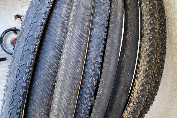 primo piano pneumatici per bicicletta