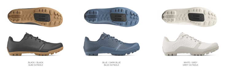 scarpe per il ciclismo fuoristrada e gravel bike in 3 varianti di colore