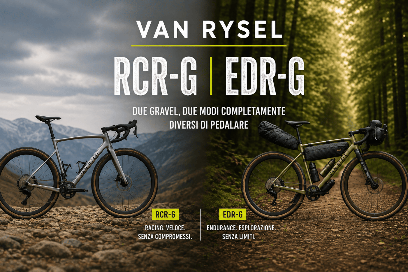 VAN RYSEL RCR-G ed EDR-G, due gravel progettate per modi diversi di pedalare